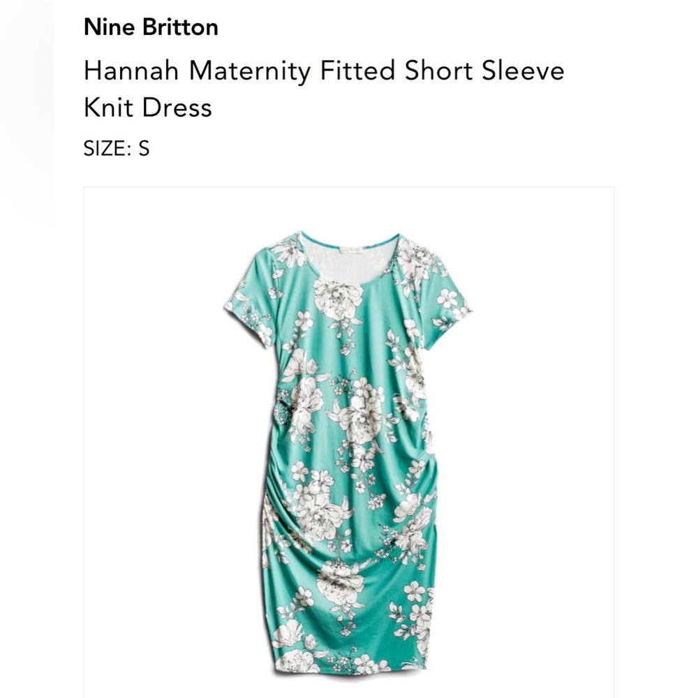 NINE BRITTON
Hannah Maternity Fitted Short Sleeve Knit Dress